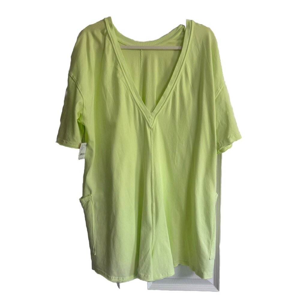 FREE PEOPLE FP MOVEMENT SOUR CITRUS HOT SHOT TEE SHORTS ROMPER MEDIUM NEW W/TAGS - Picture 5 of 6